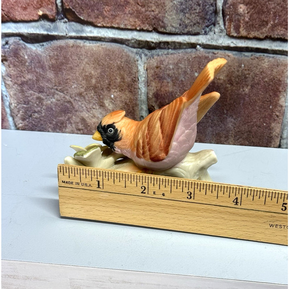 Vintage Lefton Hand Painted Cardinal Figurine Head Down KW1112 Japan- READ - Picture 3 of 8